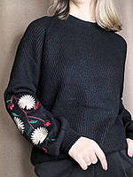 Джемпер вишиванка з вишивкою на рукаві, фото 3