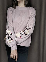 Джемпер вишиванка з вишивкою на рукаві, фото 7