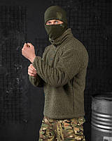 Армейская кофта хаки теплая военная одежда, Зимняя тактическая флисовка для ВСУ барашек