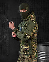 Флисовка мультикам тактическая одежда для ВСУ, Зимняя военная куртка multicam армейская кофта флис