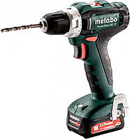 Metabo Шуруповерт-дриль PowerMaxx BS 12 - 2х2.0Аг (Slide-in), ЗП SC-30, кейс МС05, 12В