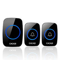 Беспроводной дверной звонок с 2-мя кнопками вызова Cacazi A21 Черный (100369)