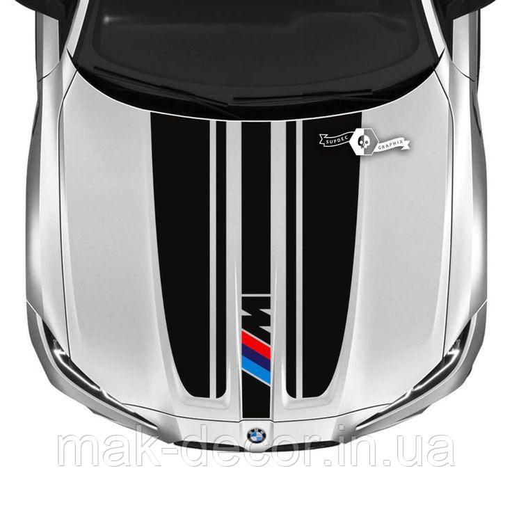 Вінілові наклейки на авто  " BMW M " 125х50 см