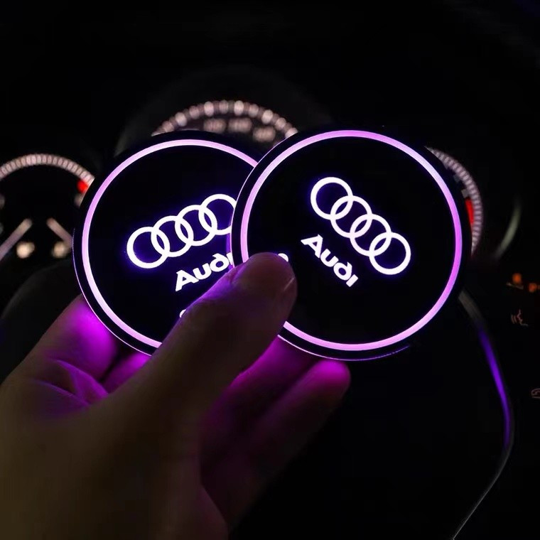 Світлодіодне інтелектуальне підсвічування підсклянника з логотипом Audi (АУДІ) RGB