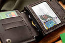 Чоловічий портмоне (гаманець) з натуральної шкіри з монетницею PLASTIK Brown у темно-коричневому кольорі, фото 7
