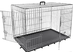 Клітка для собак Flamingo Wire Cage Keo Silver (Фламінго кер сильвер) 2 двері, 120*76*82 см