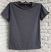 Футболка чоловіча норма однотонна без коміра, фото 2