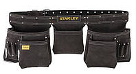 Stanley Пояс для инструмента, карман, 5 отделений, крепкая качественная кожа, металлический держатель для