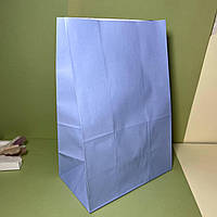 Крафт пакет бумажный 280x190x115 мм голубой