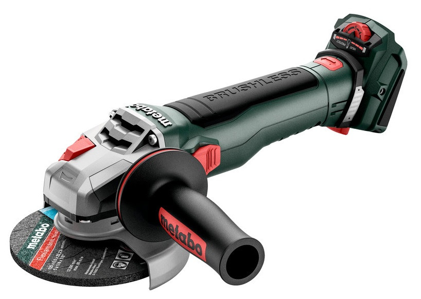 Metabo Шліфмашина кутова акумуляторна WVB 18 LT BL 11-125, 125мм, 18В, 2800-10000об/хв, М14, 1.8кг, без АКБ та