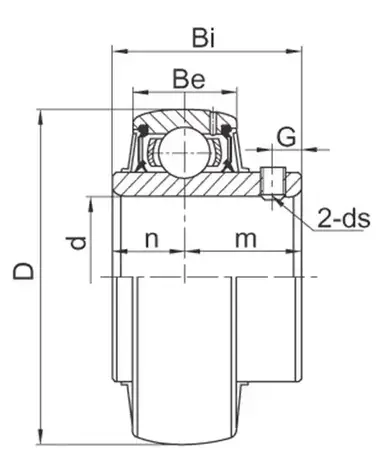 Підшипник UC 208 (480208) BBC-R, фото 2
