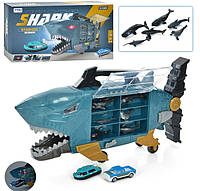 Игровой набор з транспортом акула-контейнер, морские обитатели, звук, свет 068-136B