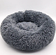 Лежак для тварин Sleepy Lux графіт Лежанка пуфік для котиків та собачок Пухнаста лежанка пончик 50 см - фото 7 - id-p2428970555