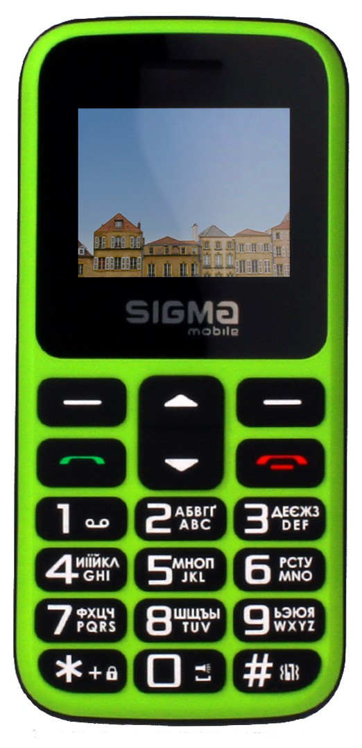 Телефон кнопковий для літніх людей Sigma Mobile Comfort 50 HIT 2020 зелений