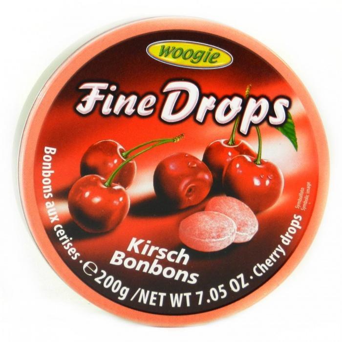 Льодяники драже Woogie Fine Drops вишня 200г, фото 1