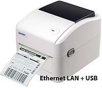 Термопринтер Xprinter XP-420B принтер этикеток, наклеек и штрих-кодов 108мм Ethernet (LAN) + USB для Новой
