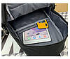 Рюкзак молодіжний чорний однотонний, фото 5