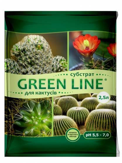 Субстрат для кактусов и суккулентов (шлюмбергера) Green Line 2.5 л - фото 1 - id-p2082094357