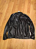Куртка шкіряна Cockpit USA BLACK Leather Jean Jacket Z21X003, фото 4