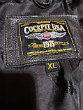 Куртка шкіряна Cockpit USA BLACK Leather Jean Jacket Z21X003, фото 5