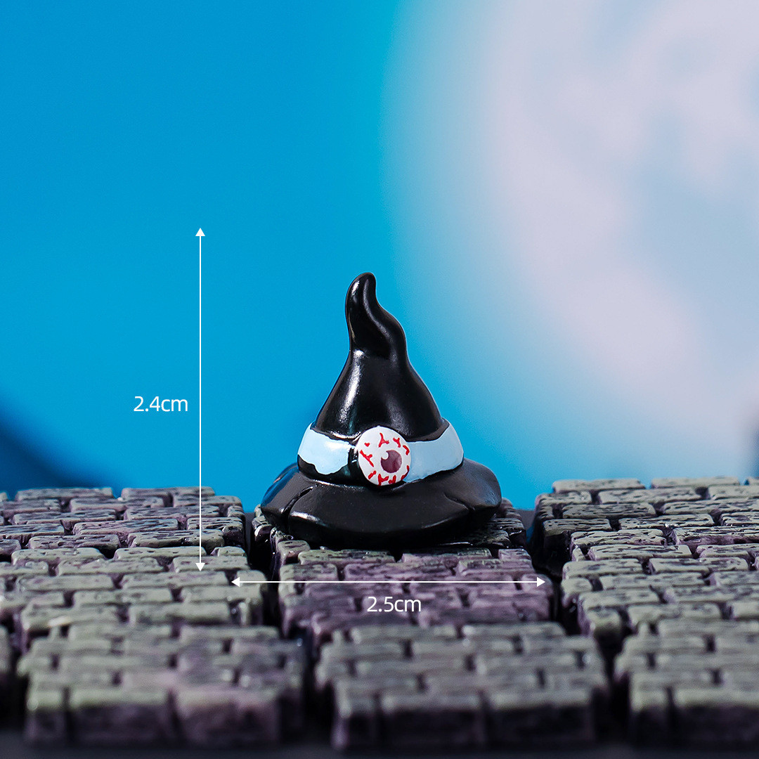 Мініатюра капелюх з оком 2.5*2.4 см Чорний, фото 1