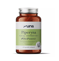 Екстракт плодів чорного перцю UNS Vitamins Piperyna 60 caps (1086-2022-10-2721)