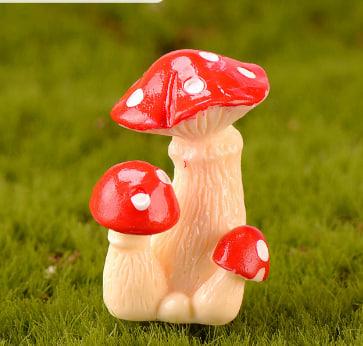 Мініатюра грибочки 3 см Червоні, фото 1
