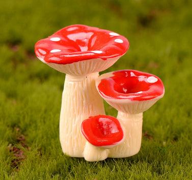 Мініатюра грибочки 3*3 см Червоні, фото 1