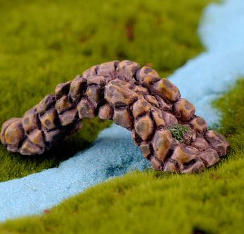 Мініатюра місток через річку 6.5*2.5 см Коричневий, фото 1