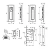 Засувка з ручками для розсувних дверей Armadillo SH .URB 153KIT 011 BK BPVD 77 воронений нікель, фото 3