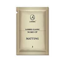 Пробник тональной основы Lambre Make-Up Matting 03 2 мл / тестер матирующего тонального крема Ламбре тон 03 2 мл