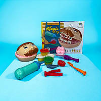 Тесто для лепки Мистер зубастик, набор детского творчества Стоматолог, на батарейках