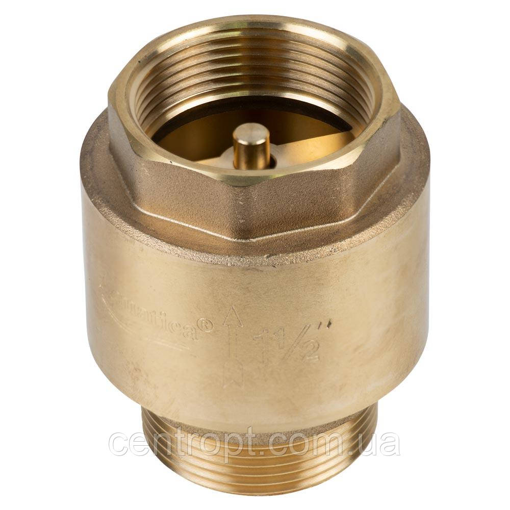 Клапан обратный M1 1/2"×F1 1/2" (латунь) euro 680г AQUATICA (779659) - фото 1 - id-p2082105676