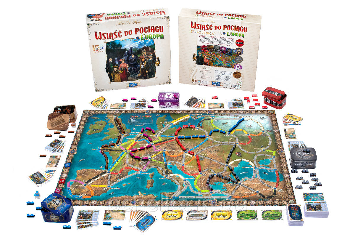 Настільна гра Квиток на потяг Європа Ювілейне видання 15 років, Ticket to Ride Europe 15th Anniversary PL