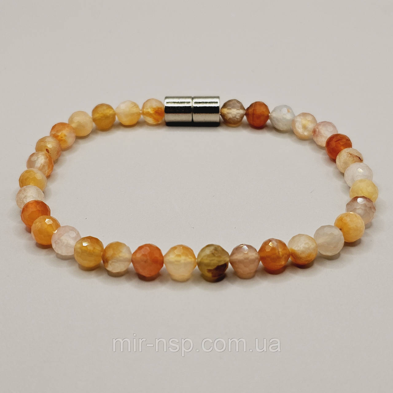 Браслет натуральний Сердолик 6 мм розмір 19, фото 1