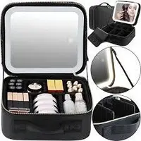 Багатофункціональна дорожня косметичка, органайзер для косметики, косметичка з дзеркалом LED