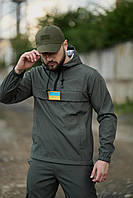 Тактическая военная мужская куртка анорак цвета хаки, военный мужской хаки анорак