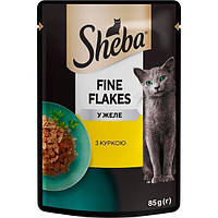 Влажный корм для кошек Sheba с курицей в желе 85г