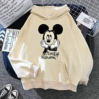 Худи Микки Mickey oversize двухнить Беж