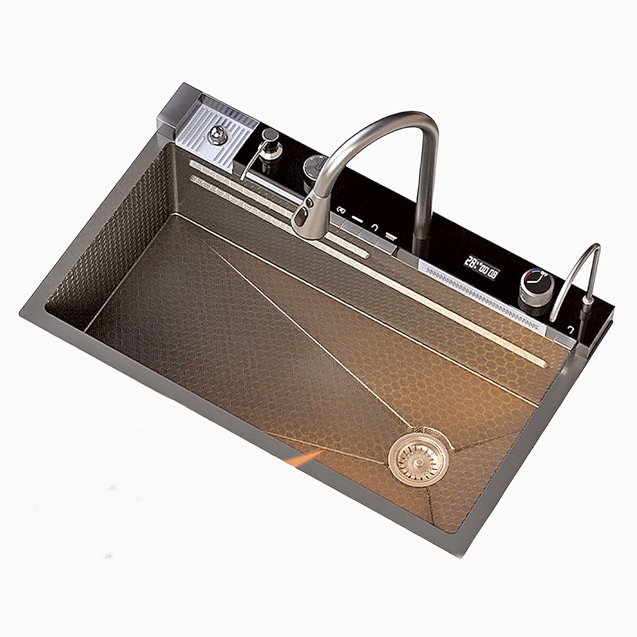 Кухонна раковина водоспад Willda, кухонна мийка водоспад темно-сіра 75х46х22 (222653904), фото 1