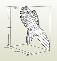 PaperKhan Набор для создания 3D фигур человек рука Паперкрафт Papercraft подарок сувернир игрушка конструктор