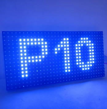 Модуль P10 16×32pix 320×160 мм блакитний DIP IP65 для світлодіодного екрану