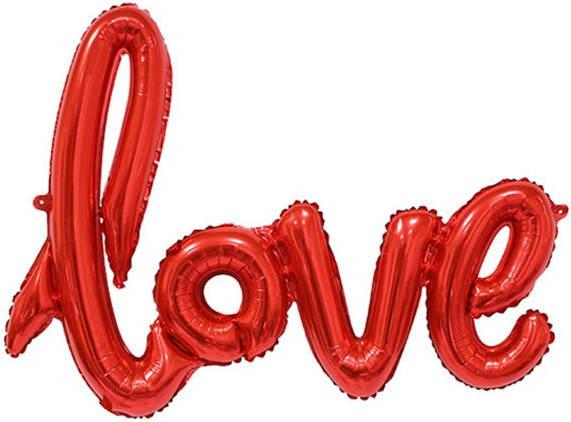 Фольгований напис "Love" Червоне повітря