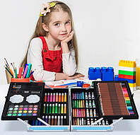 Художественный набор для девочки, Детский творческий набор (145 ед), Чемодан набор юного художника, AVI