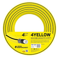 Поливочный шланг Cellfast 4YELLOW 3/4" 20м, 4 слоя, до 20 Бар, -10 +50°C (10-520) - Вища Якість та Гарантія!