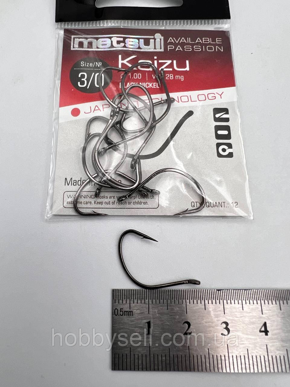 Гачки Metsui KAIZU колір bln №3/0 (уп.12шт) (Рибальські гачки), фото 1