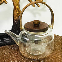Чайник заварник из жаропрочного стекла с двумя фильтрами "Гранд", 800мл