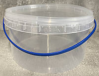 Ведро пищевое Еліпс прозрачное усиленная крышка 3л пластик (103413/80)