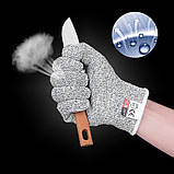 Рукавички захисні від порізів Cut resistant gloves антипоріз, XL, фото 9