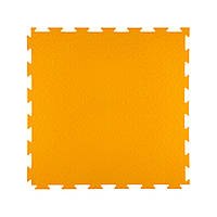 Модульное покрытие для пола ПВХ плитка Премиум Пиксель гладкая 1 м.кв. (387х387х5 мм - 7 шт.) Цвет Желтый
